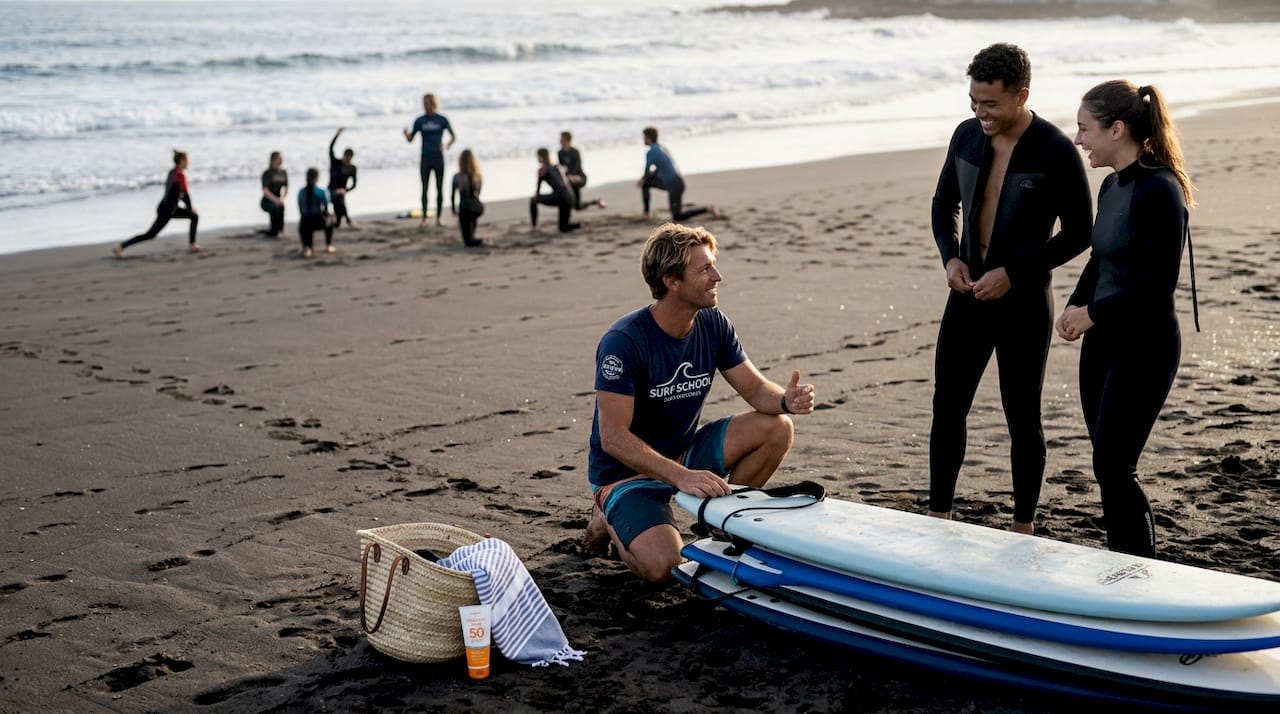 En este momento estás viendo Clases de surf en Playa de Las Américas: guía paso a paso